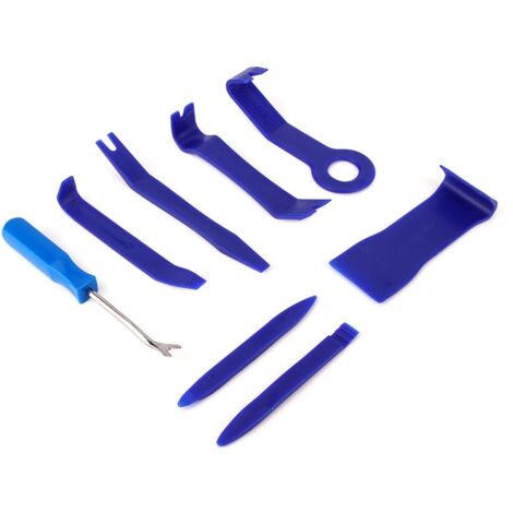 Kit d'outils de réparation pour démontage de garniture intérieure de voiture, levier de démontage de la Navigation Audio 6 pouces, 8 pièces, bleu (1/5)