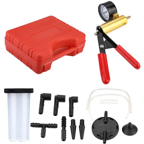 Kit de testeur de pression de pompe à vide à main automatique Outil de test de purge de frein (1/5)