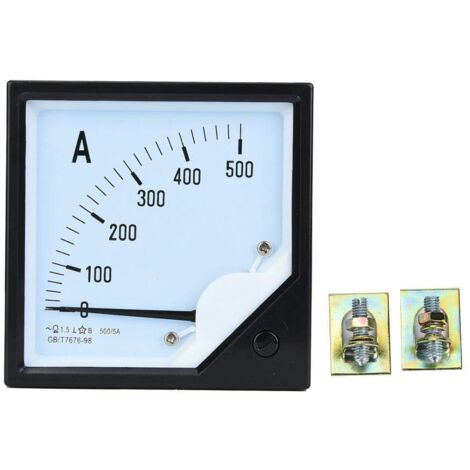Détecteur de jauge de testeurs 500A 1.5 de précision de mesure analogique d'ampèremètre analogique de panneau carré de mètre actuel (1/5)