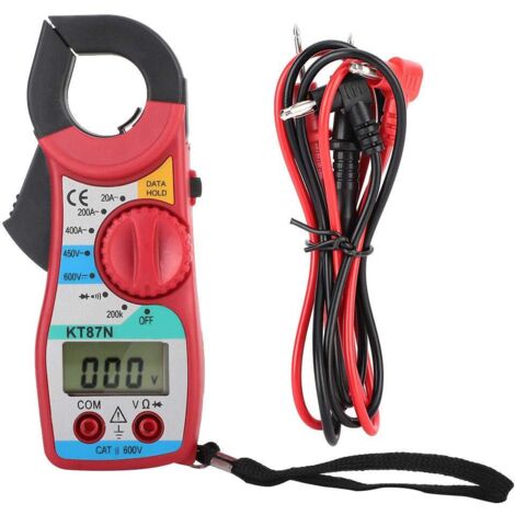 Multimètre numérique, KT87N 600V / 450V DC/AC Pince ampèremétrique numérique 20-400A ampèremètre Multimètre numérique avec afficheur LCD Pince ampèremétrique numérique (1/5)