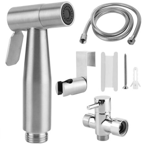 Pulvérisateur de Bidet pour Le pulvérisateur de Couches de Tissu de Toilette et de bébé, pulvérisateur Tenu dans la Main de Toilette de Bidet d'acier Inoxydable(G7/8in US) (1/5)