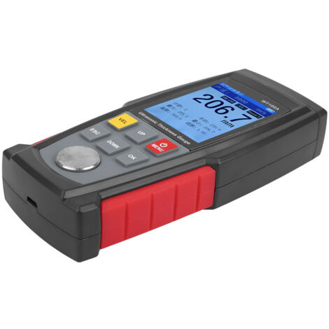 WT100A Jauge d'épaisseur à ultrasons, USB chargeant le mètre ultrasonique de jauge d'épaisseur de Digital pour le métal, le plastique, la céramique et le verre