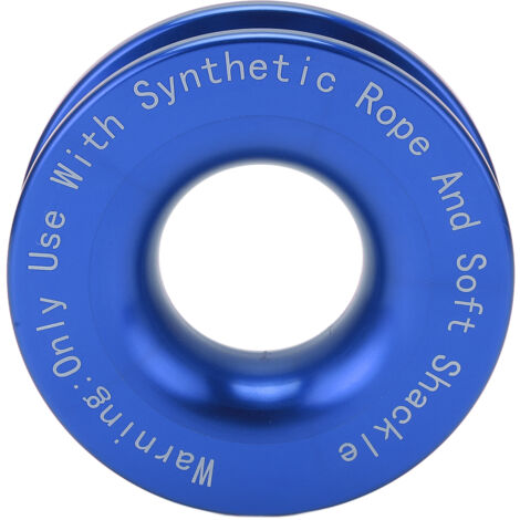 Treuil Snatch Recovery Ring 41000lbs Résistance à la rupture pour manille souple 7/16in 1/2in avec cordes 3/16in 1/4in 3/8in Bleu (1/5)