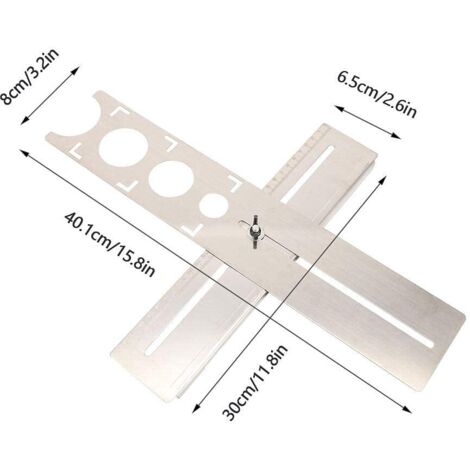 Localisateur De Trou De Carrelage Réglable 360° - Règle De Positionnement Précis