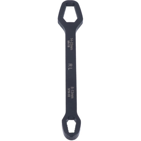 Clé universelle multifonctionnelle à serrage automatique, 8 à 22mm, haute dureté, Double extrémité, noire (1/5)