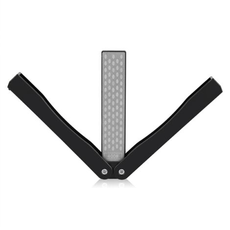 Outil d'affûtage de pierre à aiguiser pliable Double face pour Camping en plein air 400/600 (noir) (1/5)