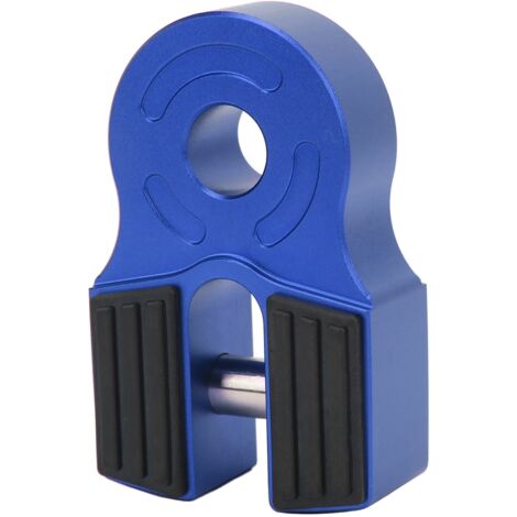 Support de manille de treuil 30000Lbs chargement goupille de fer garde en caoutchouc universel pour ATV pick-up manille souple D Ring bleu (1/5)