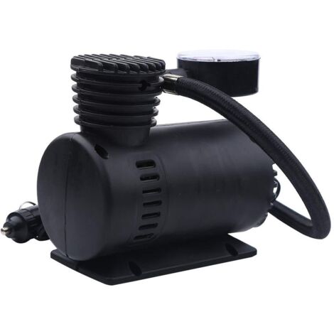 Compresseur d'air, 12 13,5 7CM Noir Compresseur d'air 300 PSI Mini Compresseur d'air 12 Volts Voiture électrique Pneu Infaltor Pompe Portable ABS Compresseur d'air pour Les (1/5)