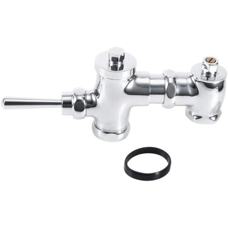 Robinet de chasse d'urinoir, robinet de chasse d'eau, adaptateur en T de bidet en métal avec robinet d'arrêt, conception renforcée en fibre polymère hybride, taille G po, type à pression manuelle A4 (1/5)