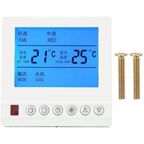 Régulateur de température, Thermostat Interrupteur à trois vitesses AC220V Timing Haute Performance pour Salle à manger pour Hall pour Chambre pour Salon (1/5)