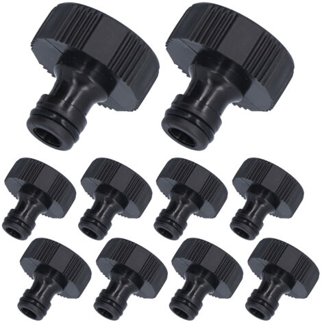Adaptateur de filetage en plastique, connecteur de tuyau Durable scellable pour jardin de cour, filetage femelle G1, 10 pièces, 15mm