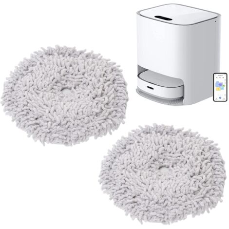 Acouto Chiffon de Vadrouille, 2 PCS Nettoyeur de Sol Dur alimenté Vadrouille Rotative Balayeuse Support de Tampons de Vadrouille Remplacer pour Dreame W10 W10 Pro (1/5)