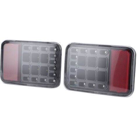 Aramox Lot 2 Feux Antibrouillard Arrière LED JK 2007-2017 - 12V 6500K Haute Luminosité - IP67 Étanche - ABS Robuste