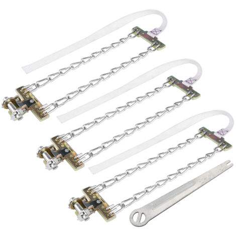 3 pièces 205-225mm anti-dérapant boue glace neige chane de pneu hiver sécurité ceinture de pneu pour voiture camion SUV (1/5)