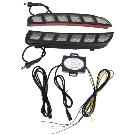 1 paire double couleur LED DRL feux diurnes clignotants adaptés pour Ford Explorer 16-18 (1/5)