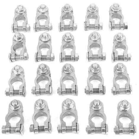Jeu de bornes de batterie de voiture, pince de connecteur 12V positif négatif pour caravane Van camping-car bateau (1/5)