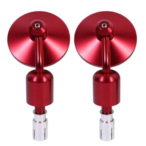 1 Paire 7/8 "Rond Guidon Bar Fin Rétroviseurs Moto Moto Sidemirror Rouge (1/5)
