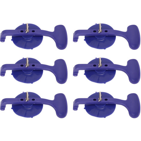 Lot De 6 Pinces à Verre En H - Alliage Aluminium Argenté - Fixation Miroir & Panneaux 7-9 Mm