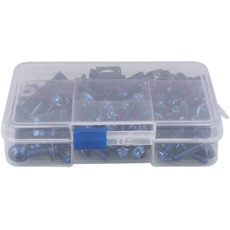 Kit de boulons de carénage de vis de moto universels M5 M6 adaptés aux vélos de sport Yamaha, 177 pièces, bleu (1/5)