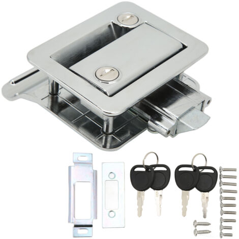 Serrure de porte d'entrée de camping-car, verrou de sécurité, pêne dormant intégré en alliage d'aluminium pour camping-car, remorque de voyage, camping-car, Chrome