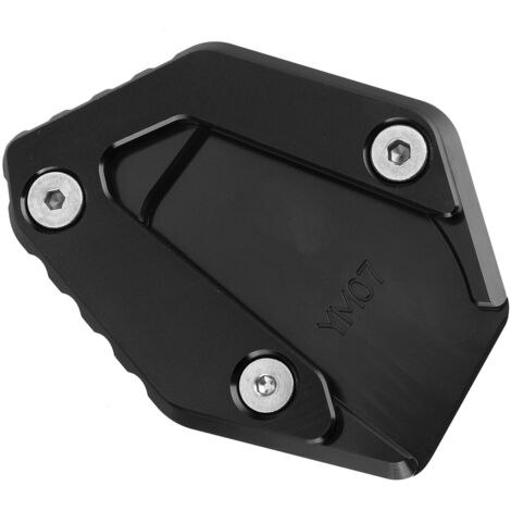 WODHMIEY Coussin Béquille Latérale Moto - Plaque Extension Alliage Aluminium, Support Stationnement (Noir)