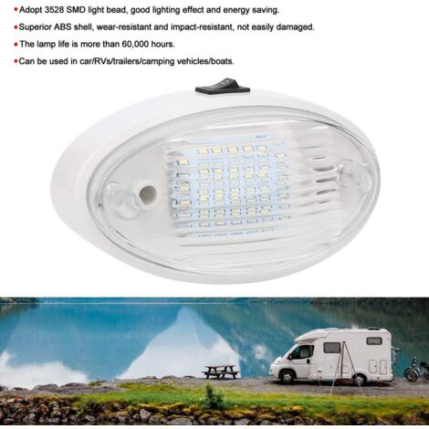 Plafonnier Double LED Pour Camping-Car 12-24V – 48 LED Haute Luminosité – Éclairage Intérieur