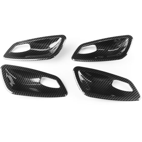 4 pièces en Fiber de carbone Texture poignée de porte intérieure bol revêtement d'habillage adapté pour E90 3 Series 2005-2012 (1/5)