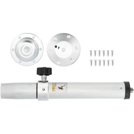 Kit de piédestal de table de 19,3 à 28,3 pouces Pilier argenté réglable avec pièces de base de montage universelles pour caravane, camping-car, yacht (1/5)