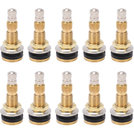 Tige de Valve de pneu sans chambre à Air liquide, 10 pièces, en laiton 1 7/8 pouces TR618A pour tracteur, trou de Valve de 0,625 pouces (1/5)