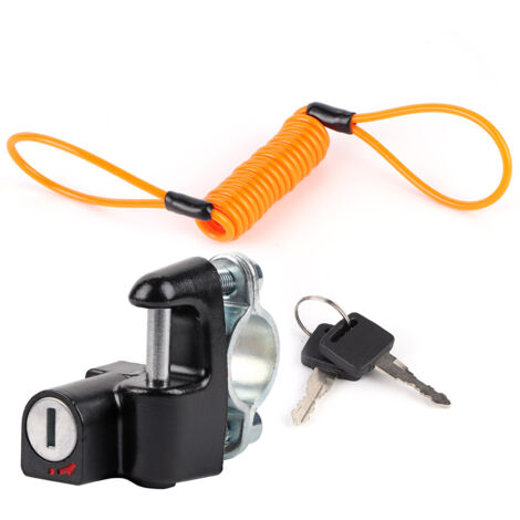 Serrure de casque de moto universelle antivol Kit de cble de rappel de verrouillage fixe étanche multifonctionnel avec support (1/5)