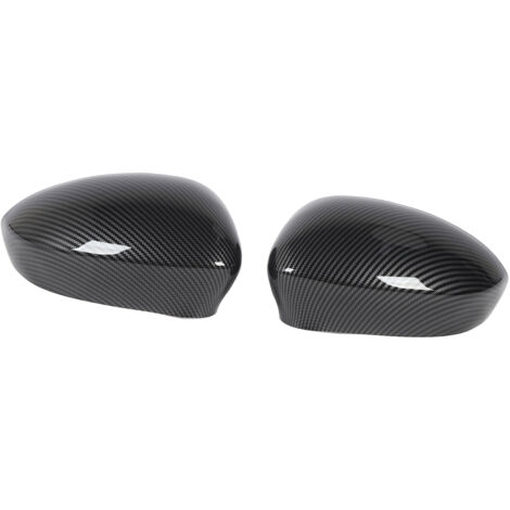 2 Pcs Couvercle de Miroir Latéral de Porte, Couvercle de Miroir d'Aile gauche et droit pour Fiat 500 2007 à 2020 modèle de carbone (1/5)