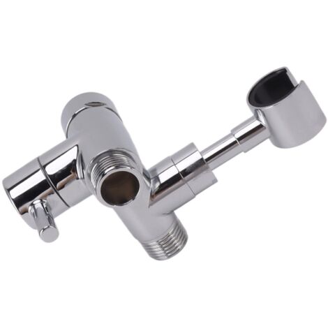 Inverseur Douche En T Chromé – Connecteur 3 Voies Pour Douchette Main + Pomme De Douche – Cuivre Anti-Rouille