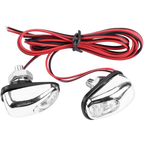 Paire de voiture lumière LED essuie-glace capot pare-brise eau pulvérisation buse rondelle lampe 12V (1/5)
