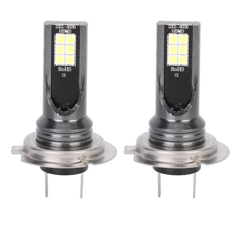 2 pièces H7 12LED phare de voiture phare 3000K 24W 1000LM antibrouillard haute luminosité (1/5)