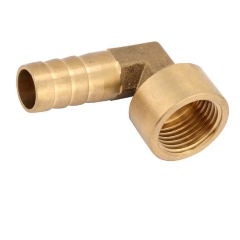 G1/2 Filetage femelle Laiton Coude Tuyau Barb Couplage Connecteur Joint Adaptateur Raccord (14mm) (1/5)