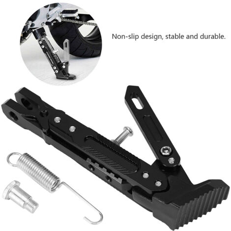 Béquille Latérale Moto Réglable CNC - Support Stable 150 Kg Anti-Dérapant Pour Motocyclette & Trail