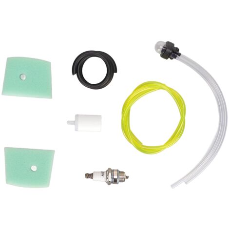 Filtre à Air de Tronçonneuse Filtre à Carburant avec Ampoule D'amorçage de Bougie D'allumage pour Tronçonneuse Husqvarna 123C 123L 123LD 223L 223R 322C 537186301 503888101 (1/5)