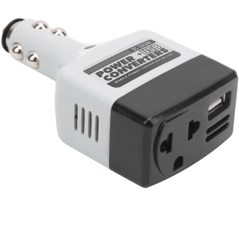Convertisseur de puissance Mobile 12V/24V, chargeur automatique USB pour chargement de téléphone portable, noir (1/5)