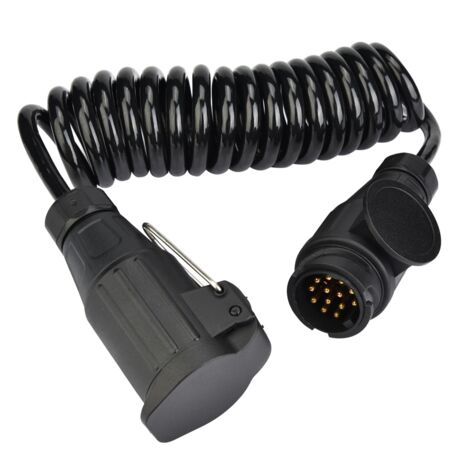 Adaptateur de connecteur de cble à ressort de cblage de prise de remorque à 13 broches pour caravane de remorque (1/5)