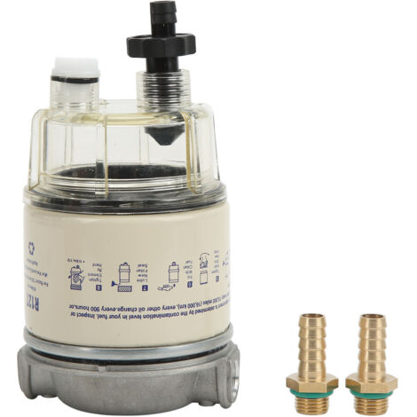Séparateur d'eau de carburant 30 GPH R12T 10 microns Classe de filtre Revêtement en poudre électrostatique pour hors-bord (1/5)