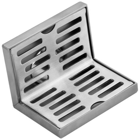 Drain Latéral, Drain de Douche en Acier Inoxydable 304, Drainage de Lissage Rapide pour Salle de Bain (5 Pouces pour Tuyau de 0 mm (avec Bague) (1/5)