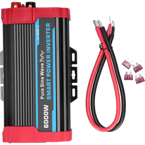 Onduleur à onde sinusodale pure 6000 W crête 12 V à 110 V-120 V pour automobile universel (1/5)