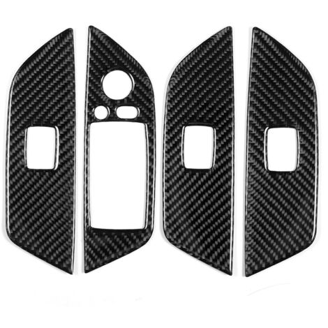 4 pièces de garniture de panneau de lève-vitre de voiture en Fiber de carbone pour X1/E84 20112015 (1/5)