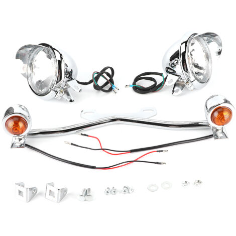 Moto Conduite Spot Brouillard Lampe Clignotant DC12V Fit pour Honda Shadow VT 750 1100 VTX 1300 1800 (1/5)