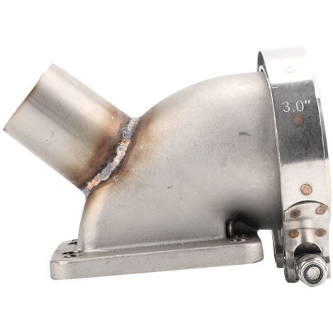 Adaptateur coudé T3/T4 Turbo 90 degrés V Band 3po avec bride et pince (1/5)