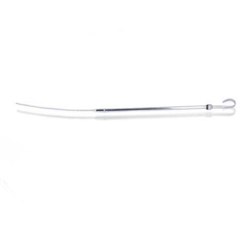 Tube de jauge d'huile moteur 30,5 cm en acier inoxydable pour jauge de niveau d'huile liquide de remplacement pour moteur Chrysler 318 340 360 Chrome Silver (1/5)