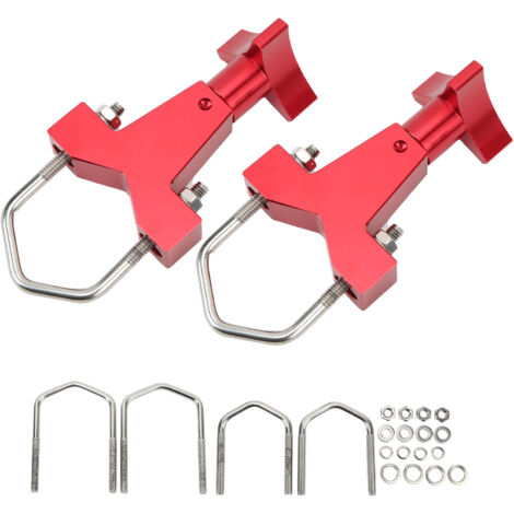 Lift Jack Mount 6061 Billet Aluminium Rouge Anodisé Remplacement pour Polaris Rzr Offroad 1in à 2.5in Tubes Ronds Carrés (1/5)