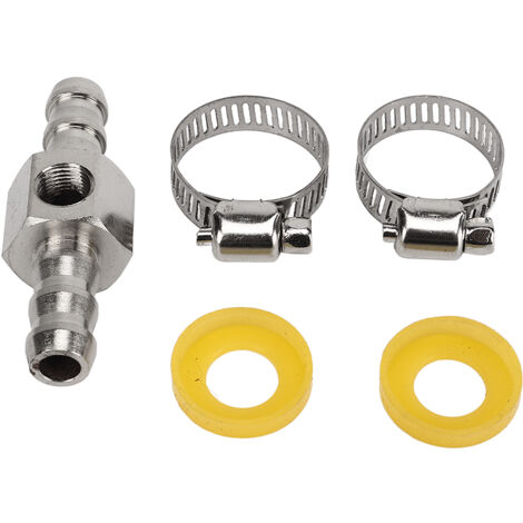 Adaptateur de Raccord en T de Conduite de Carburant Aramox, Adaptateur de Raccord en T en Caoutchouc en Acier Inoxydable 304 Haute Performance pour Jauge ou Capteur de Pression de (3/8) (1/5)