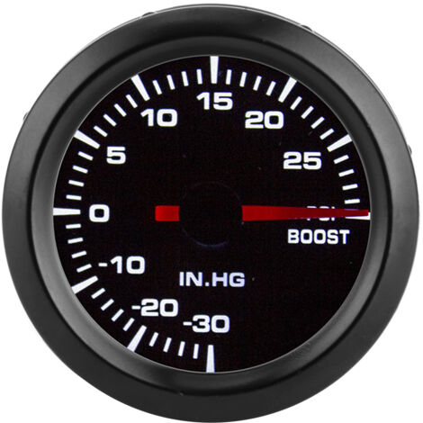 2in 12V Turbo Boost Meter -30-30PSI Plage de mesure Manomètre White Light Universal (1/5)