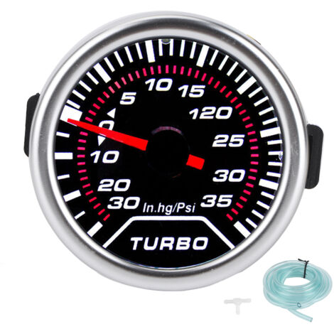 Jauge universelle Turbo Boost, manomètre sous vide, 35psi, lentille de teinte de fumée, cadran LED 52mm (1/5)